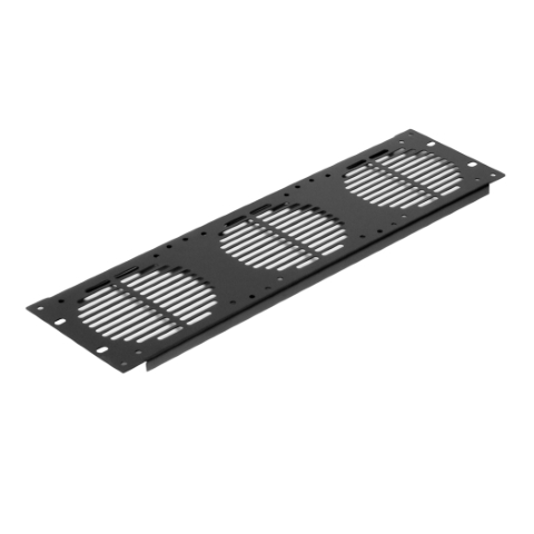 Plaque 19" 3U pour 3 ventilateurs