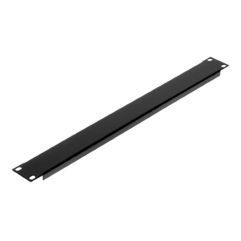 Plaque acier 1U 19" b. retounés vierge