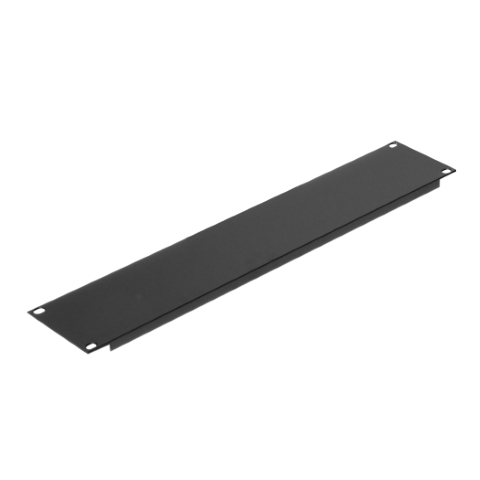 Plaque acier 2U 19" b. retounés vierge