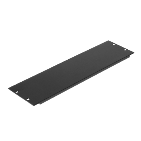 Plaque acier 3U 19" b. retounés vierge