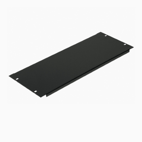 Plaque acier 4U 19" b. retounés vierge