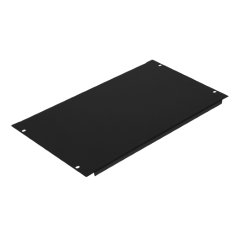 Plaque acier 6U 19" b. retounés vierge