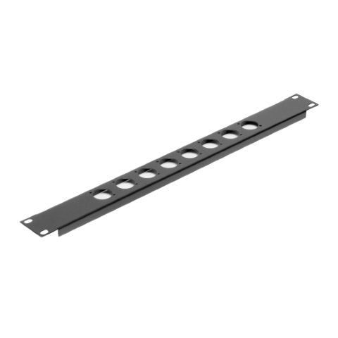 Plaque acier 1U 19" 8x XLR D