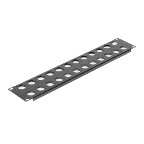 Plaque acier 2U 19" 32 x XLR D