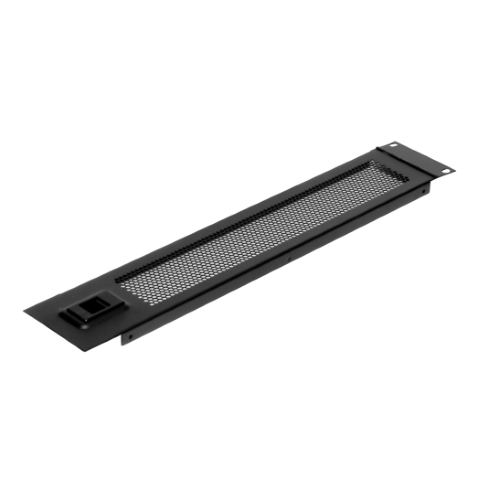 Porte rack acier 2U vent. + fermoir slam