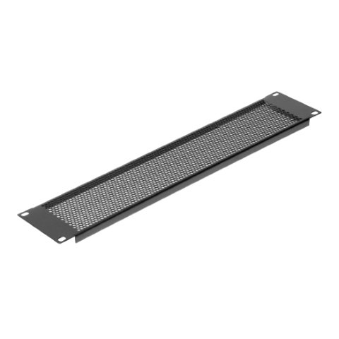 Plaque acier 2U 19" ventilée B.retourn